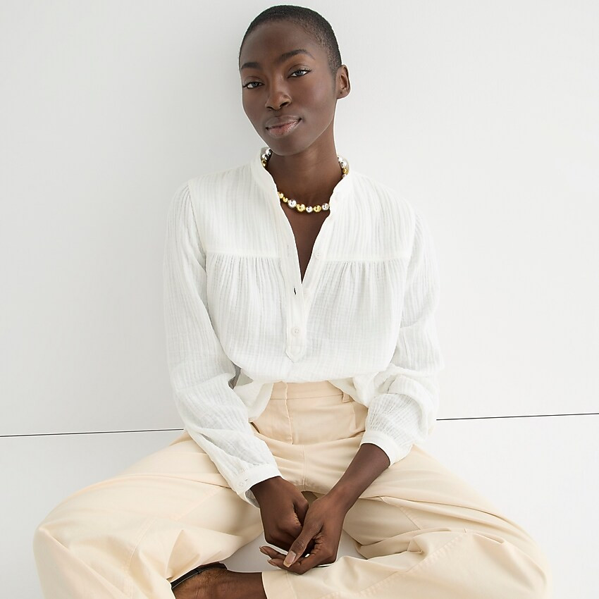 Fresco top in soft gauze | J. Crew US
