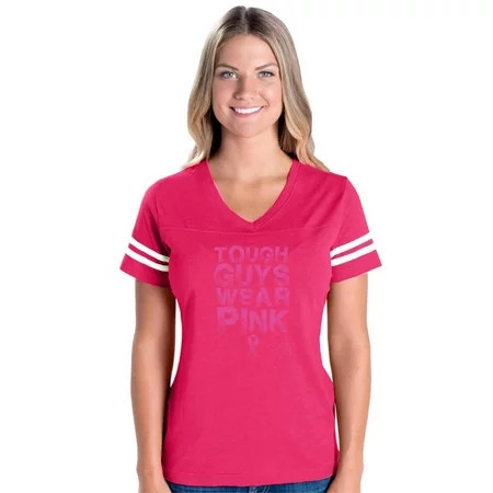 IWPF - Womens Football Fine Jersey T-shirts up to Size 3XL - Tough Guys Wear Pink Cancer | Walmart (US)