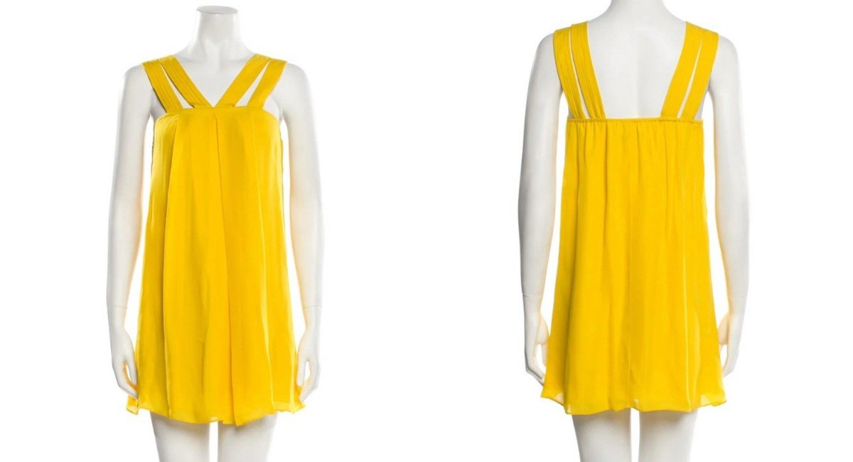 Alice + Olivia Women’s Yellow Summer Dress Size XS Mini Silk | eBay | eBay US