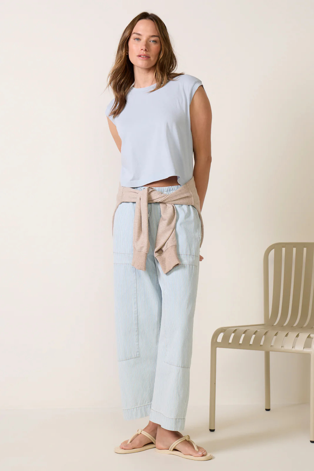 Z SUPPLY Women's The Carpenter Pants, Size Medium, Seaboardstripe Blue | Evereve