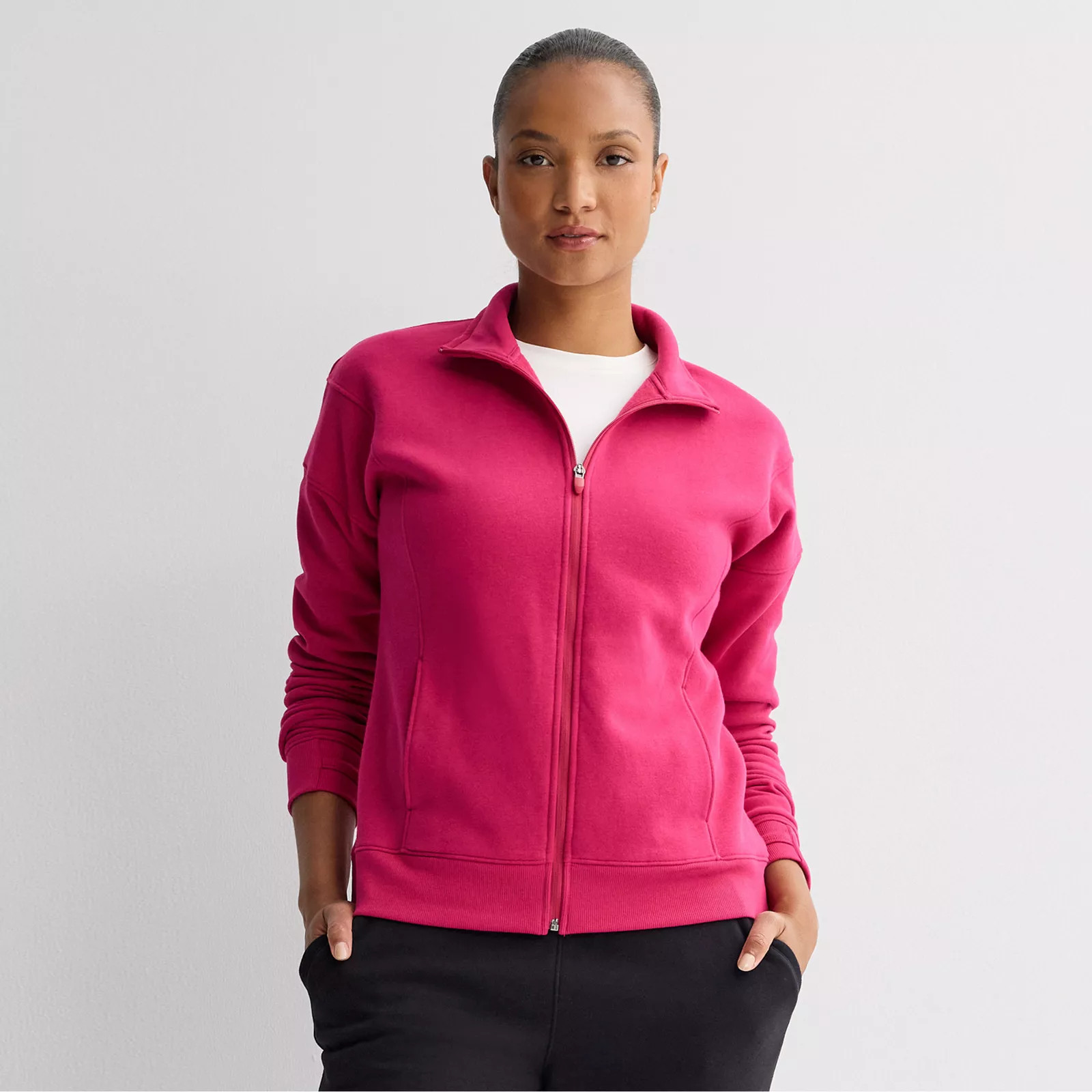 Women's Tek Gear\u00ae Ultrasoft Fleece Full Zip Mockneck Jacket | Kohl's