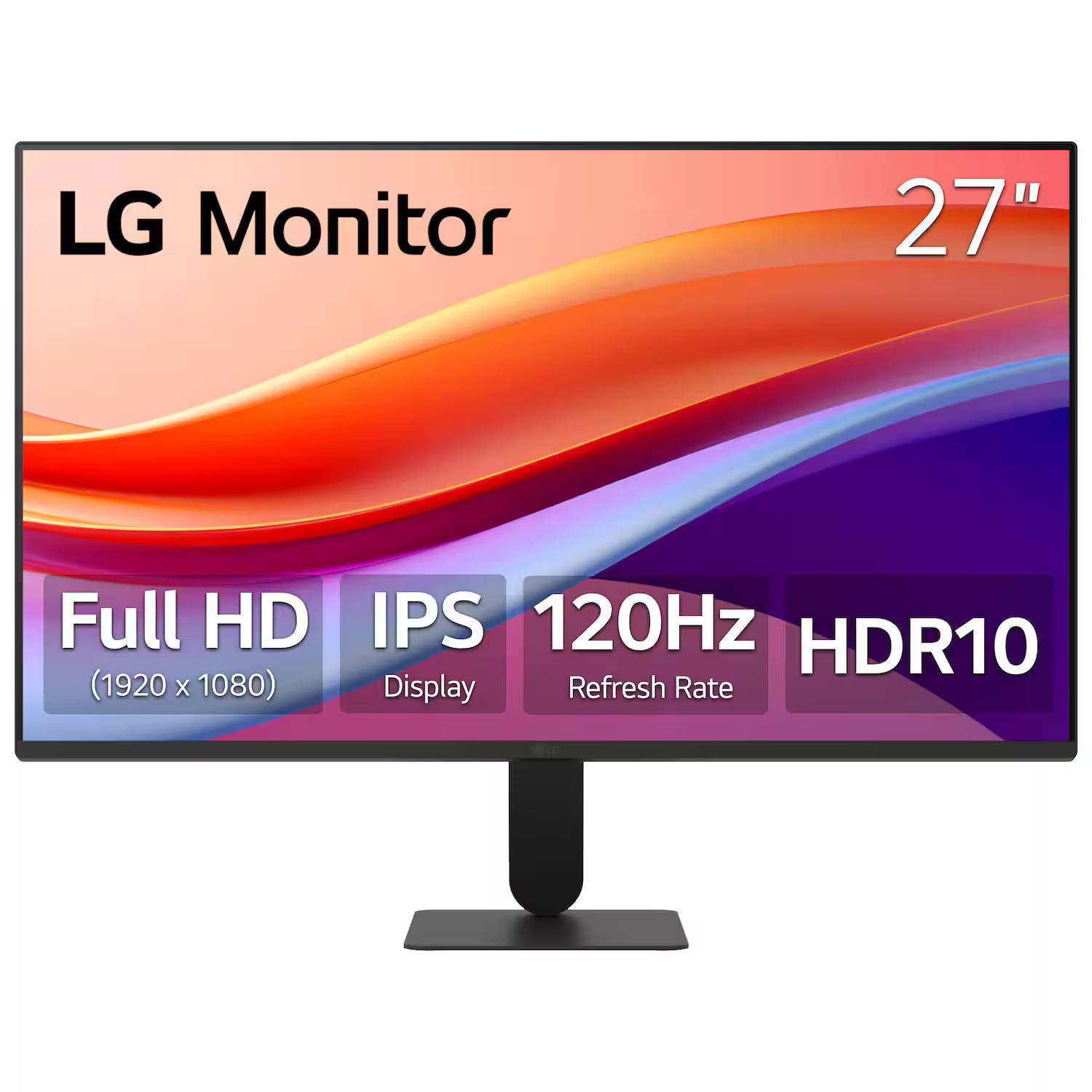 LG - 27"" IPS FHD 120Hz Monitor with HDR10 (HDMI) - Black | Best Buy U.S.