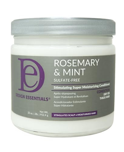 Design Essentials Rosemary & Mint Stimulating Super Moisturizing Conditioner for Dry, Thick, or Brittle Hair; Sulfate-Free, Stimulates Scalp, Moisturizes Hair, 32 Oz | Amazon (US)