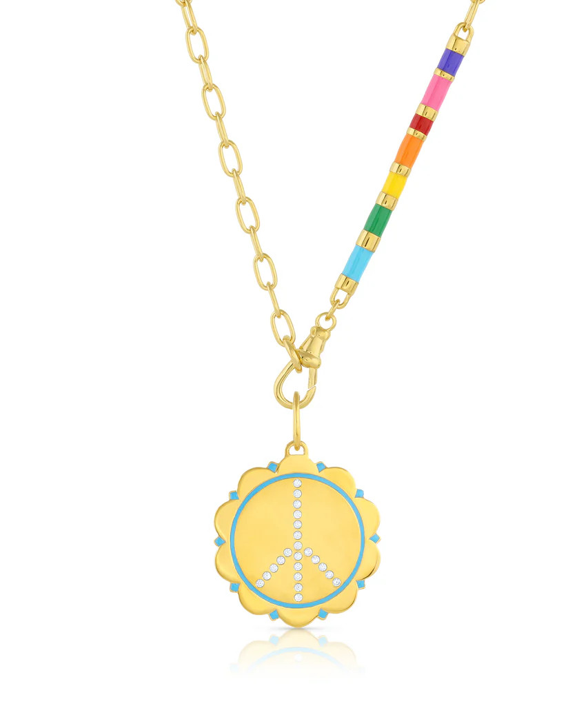 Zirconia & Enamel Peace Charm | Juler's Row