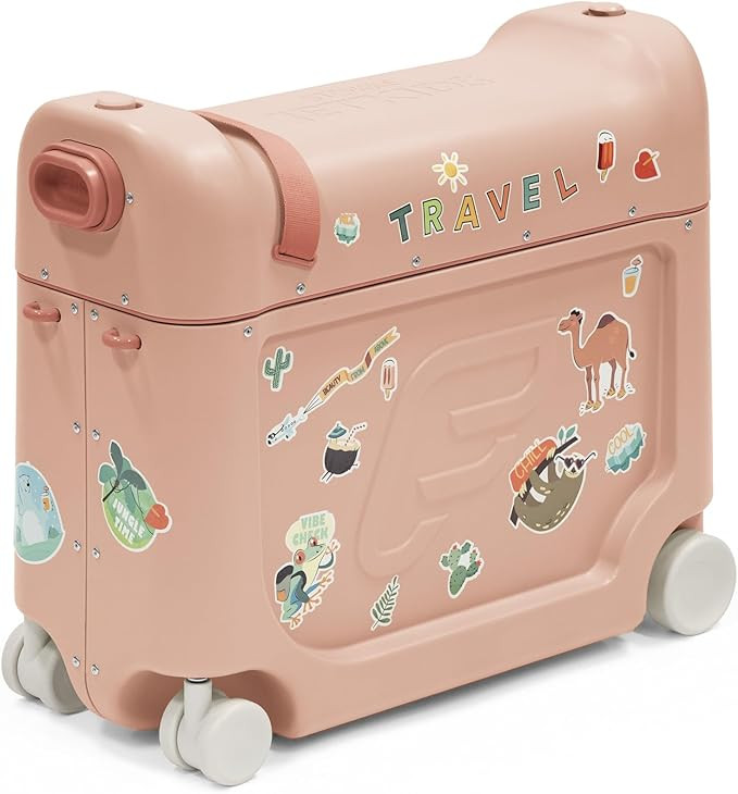 Stokke JetKids BedBox, Coral Pink - Ride-On Suitcase for Kids 2-7 Years Old (up to 77 lbs) - Tran... | Amazon (US)