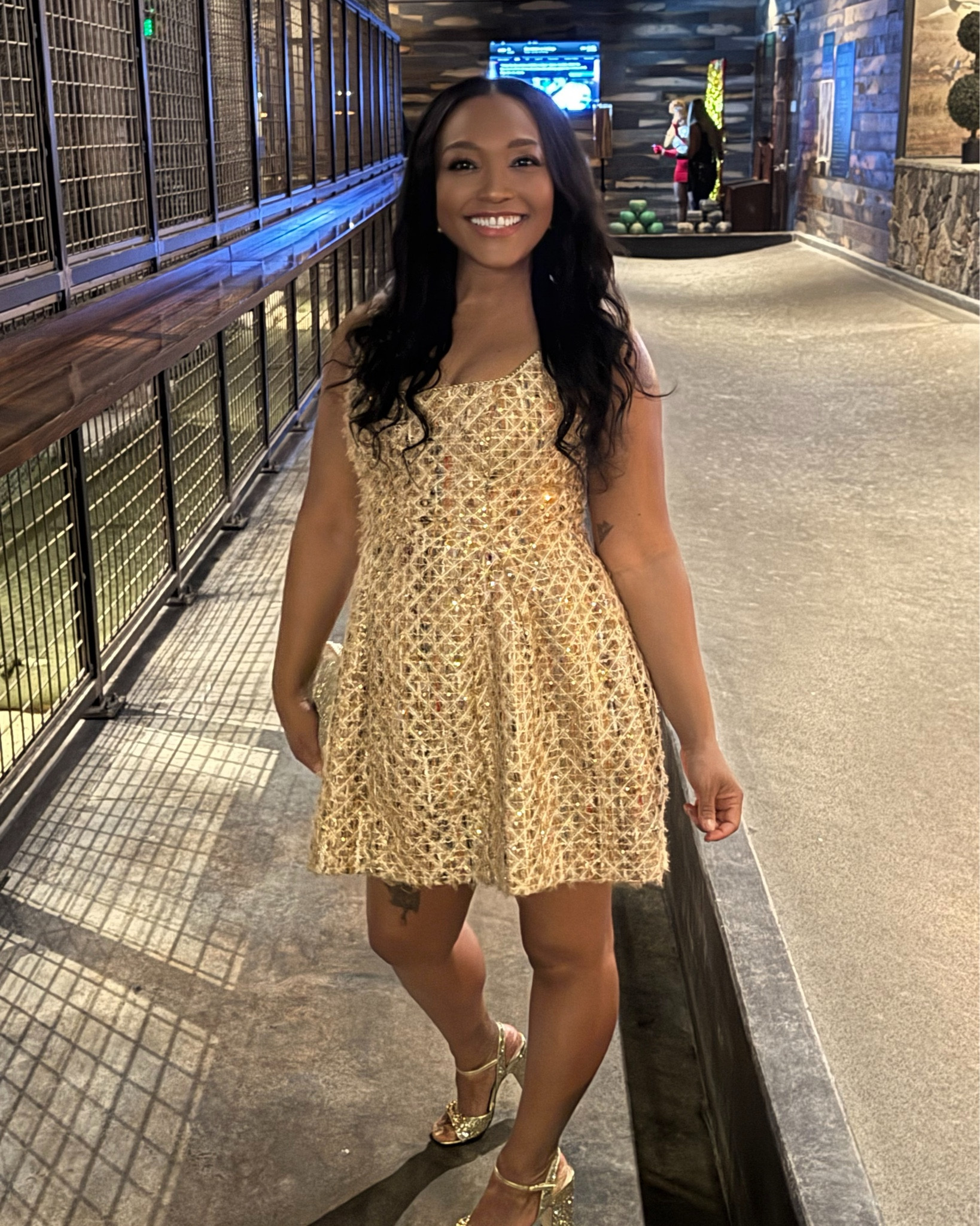 When Gucci meets Anthropologie 🎄🎄🫶🏾 Christmas parties are not for the weak 🫢
The dress is undeniably a crowd pleaser and the shoes were at Saks Fifth Avenue on sale so the products on the post for the shoes are as close as possible… 

#LTKGiftGuide #LTKParties #LTKHoliday