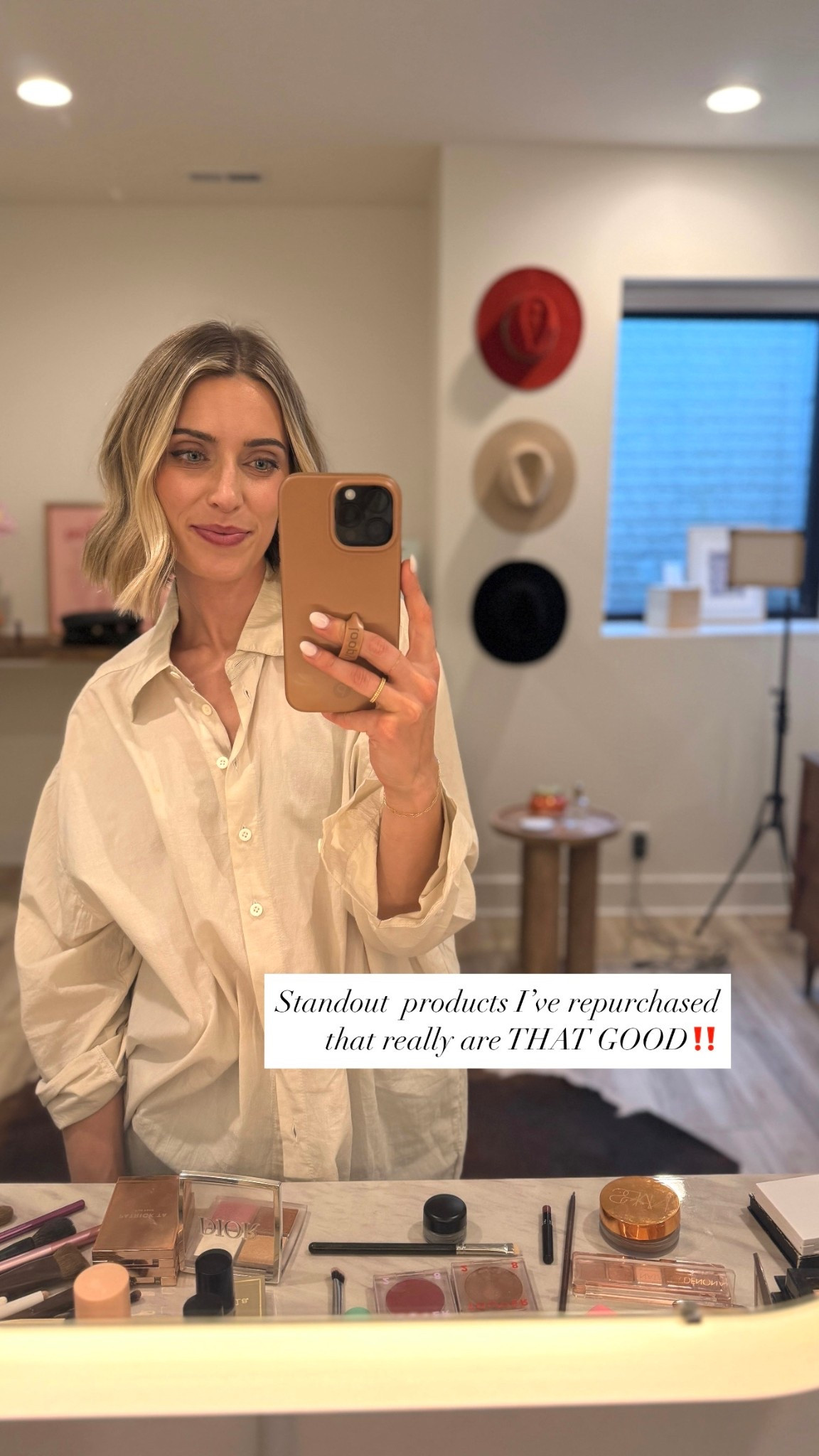 I love the Charlotte Tilbury lip cheats in Pillow Talk, Pillow Talk Medium, Iconic Nude, and Supersize me 🫦