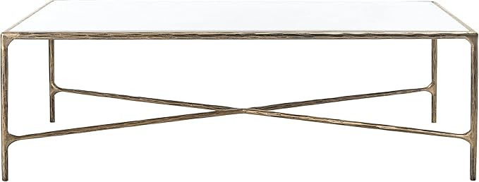 SAFAVIEH Couture Home Collection Jessa Metal Marble Top Rectangle Coffee Table (Fully Assembled) ... | Amazon (US)