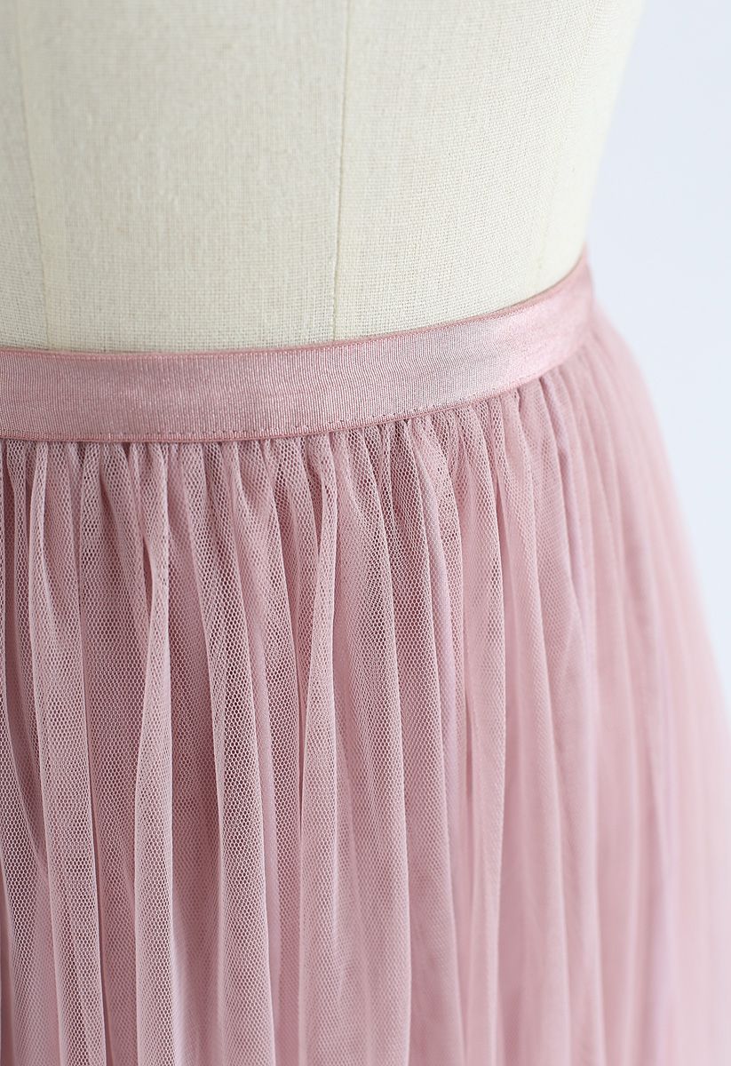 Can't Let Go Mesh Tulle Skirt in Pink | Chicwish