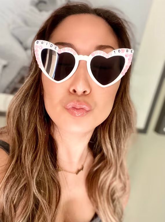 Custom Adult Heart Sunglasses  Personalized Bridesmaid Gift  | Etsy | Etsy (US)
