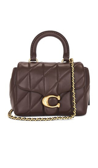 Coach Quilted Tabby Top Handle Bag in Brown. | Revolve Clothing (Global)