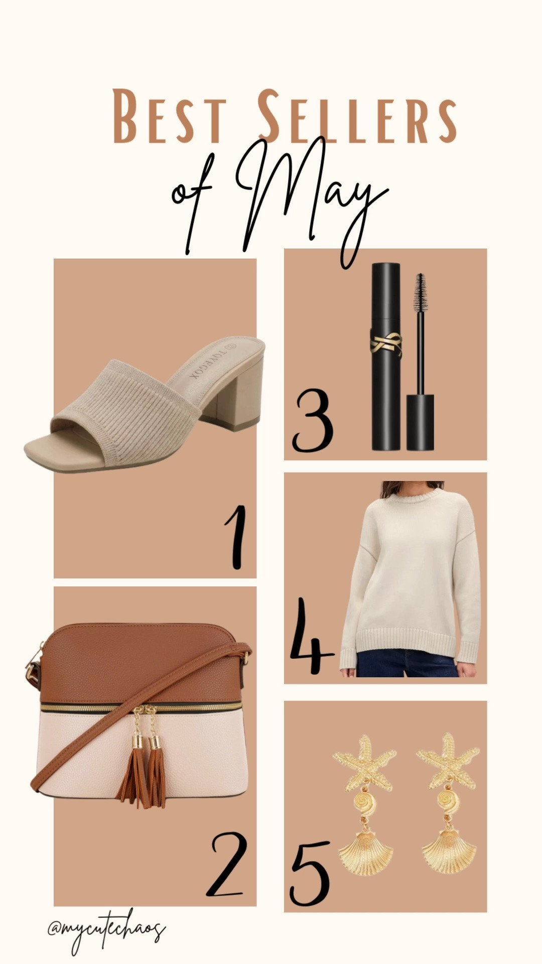 Best sellers of May
Most popular, summer favorites
Summer heels, summer shoes, crossbody bag, purse, Yves Saint Laurent mascara, 100% cotton sweater, beach earrings, seashell earrings, vacation finds
Amazon finds, Nordstrom, GAP

#LTKBeauty #LTKvlog #LTKWorkwear
