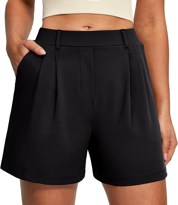 Heathyoga Stretchy Dress Shorts for Women Pull On Womens Shorts Dressy Casual High Waisted Summer... | Amazon (US)