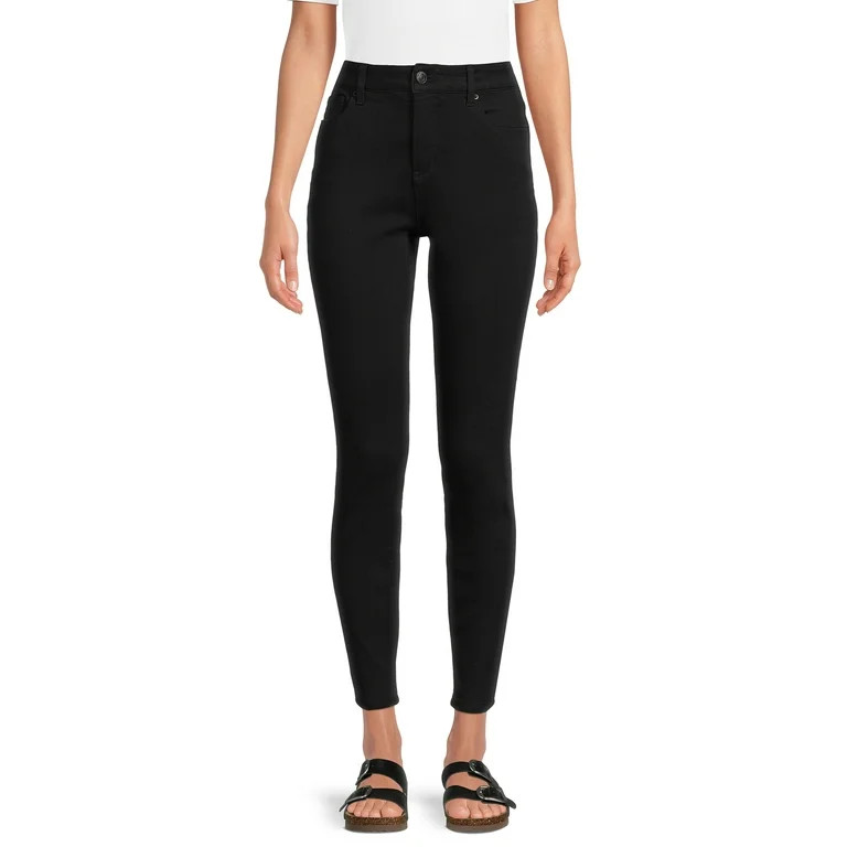 Time and Tru Women's High Rise Skinny Jeans, 29" Inseam for Regular, Sizes 2-20 - Walmart.com | Walmart (US)