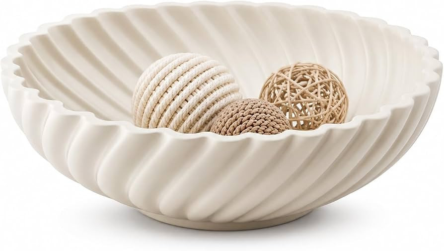 Ceramic Decorative Bowl, 10''\u00d73'', Stylish Fruit Bowl for Kitchen Counter | Amazon (US)