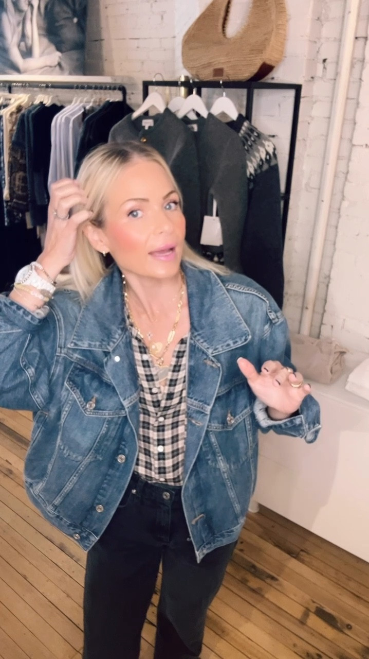 Lunar ECLIPSE #fitcheck #ootd 🌕🌔🌚we are sold out of the jeans, but re-cut is coming!!! Also this jacket is #onsale linked!!!! Grab her! She is the best color!!! #GRWM #Denim 

#LTKVideo #LTKSeasonal #LTKSaleAlert