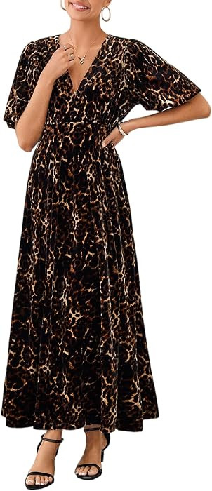 Velvet Maxi Dress Fall Wedding Guest Dress Cocktail Dress 2026 | Amazon (US)