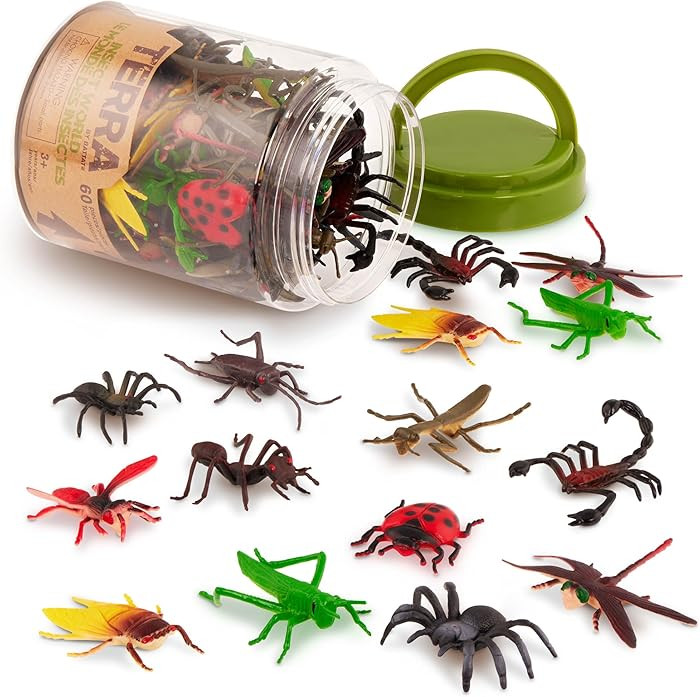 Terra by Battat \u2013 60pcs Insects & Bugs Toy Tube \u2013 Mini Plastic Creepy Crawly Animal Fig... | Amazon (US)