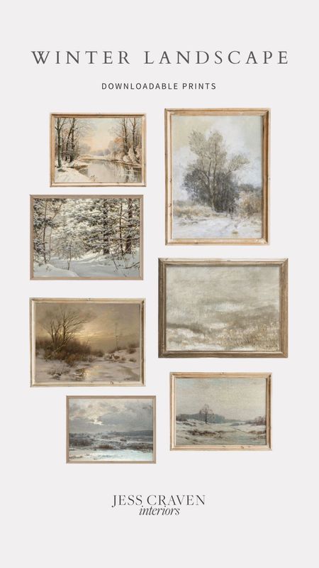 Winter landscape art, winter landscape prints, vintage art, downloadable art, downloadable art, printable art

#LTKHoliday #LTKhome #LTKstyletip