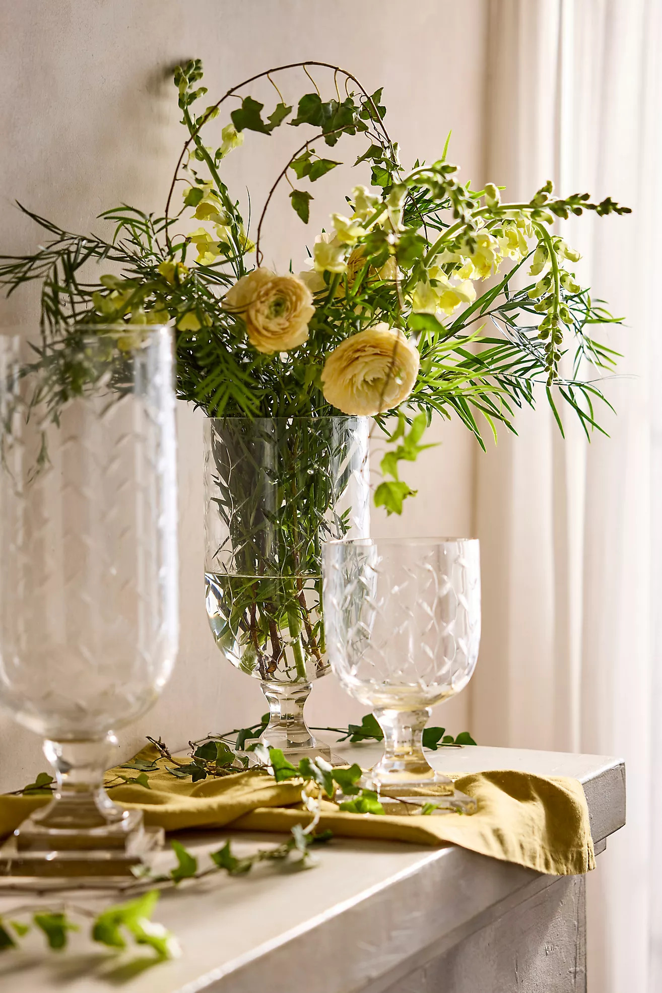 Ivy Cut Glass Vase | Anthropologie (US)