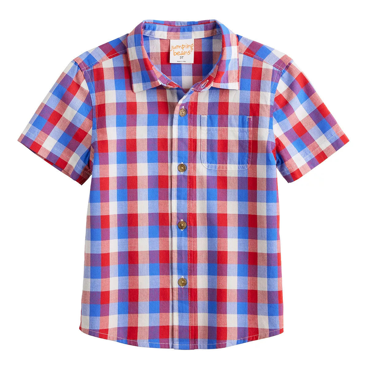 Toddler Boy Jumping Beans® Plaid Button Front Shirt | Kohl's