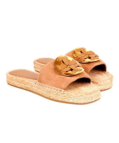 Tory Burch Beige Woven Double Leather Sandal - Women | Zulily