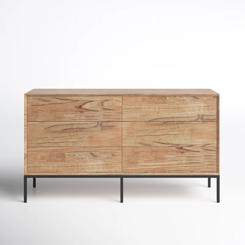 Josie 6 Drawer 57'' W Double Dresser | Wayfair North America