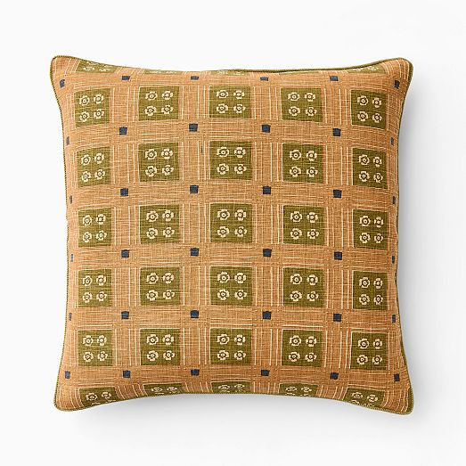 Pierce & Ward Floral Grid Pillow Cover | West Elm (US)