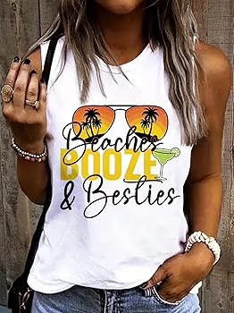 On Cruise Time Coconut Tree Tank Tops for Women Summer Vacation Sleeveless Shirts Casual Beach Pr... | Amazon (US)