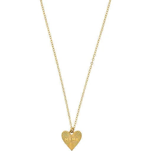 HART | Dainty Heart MAMA Necklace (Gold, Size 16"") | Maisonette | Maisonette