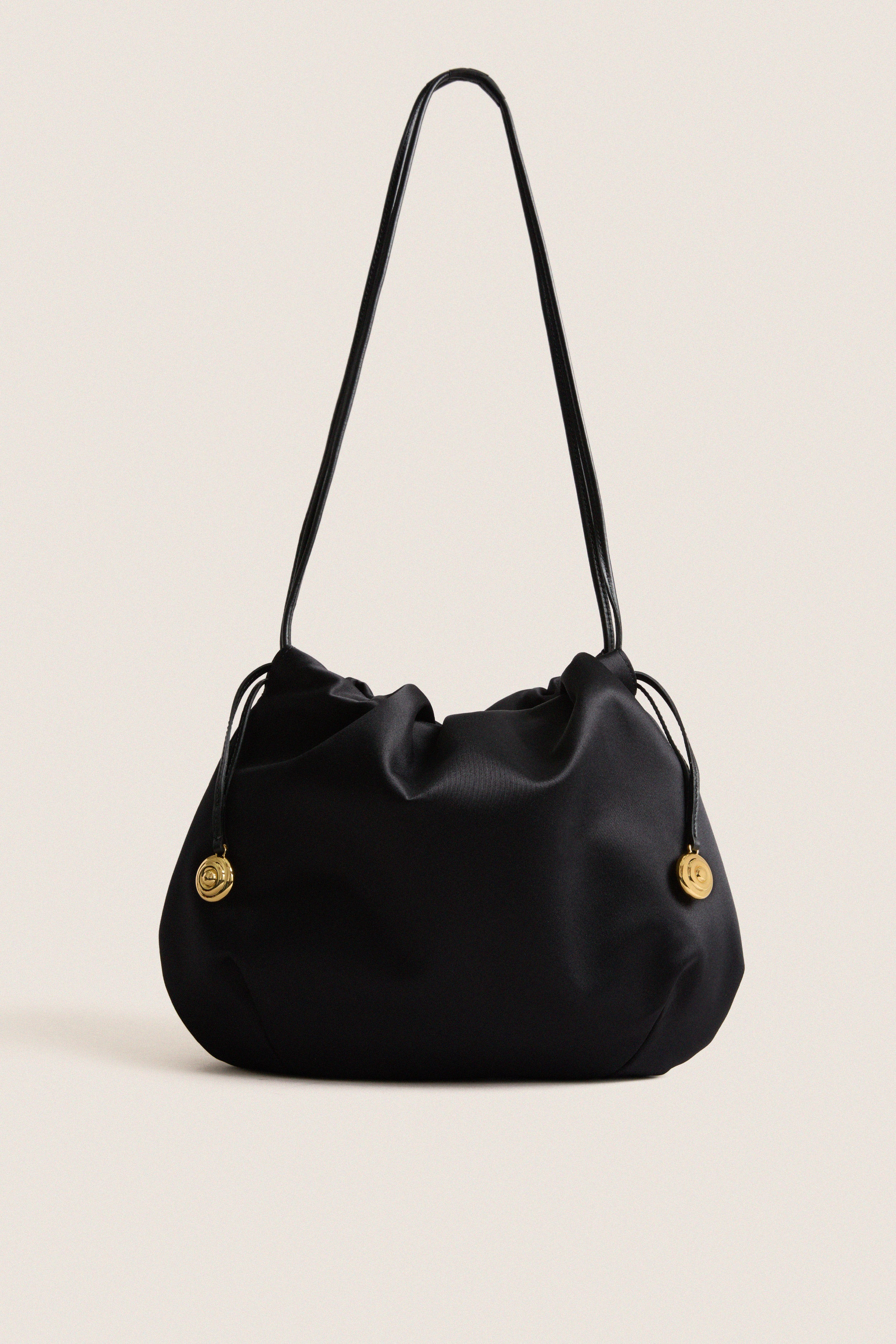 Black Satin Charm Pouch | Tuckernuck (US)