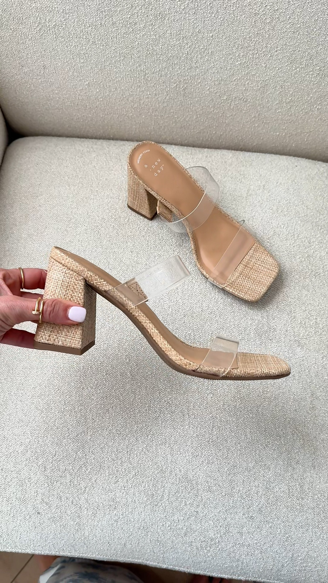 New spring shoes from Target! Summer shoes. Summer sandals. Clear wedges. Clear heels. Neutral block heel. Wedding guest shoes. Wedding guest. Resort wear. Vacation outfits. Resort outfit. These are TTS for me. 

#LTKTravel #LTKSwim #LTKWedding