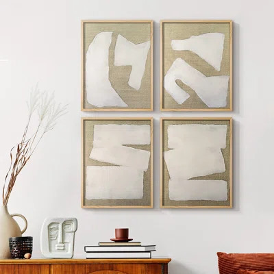 Wabi Sabi Linen I Framed Print - Set of 4 | Wayfair North America
