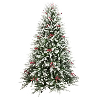 Northlight Real Touch™️ Flocked Grove Fir Full Artificial Christmas Tree - 6.5' -Unlit | Target