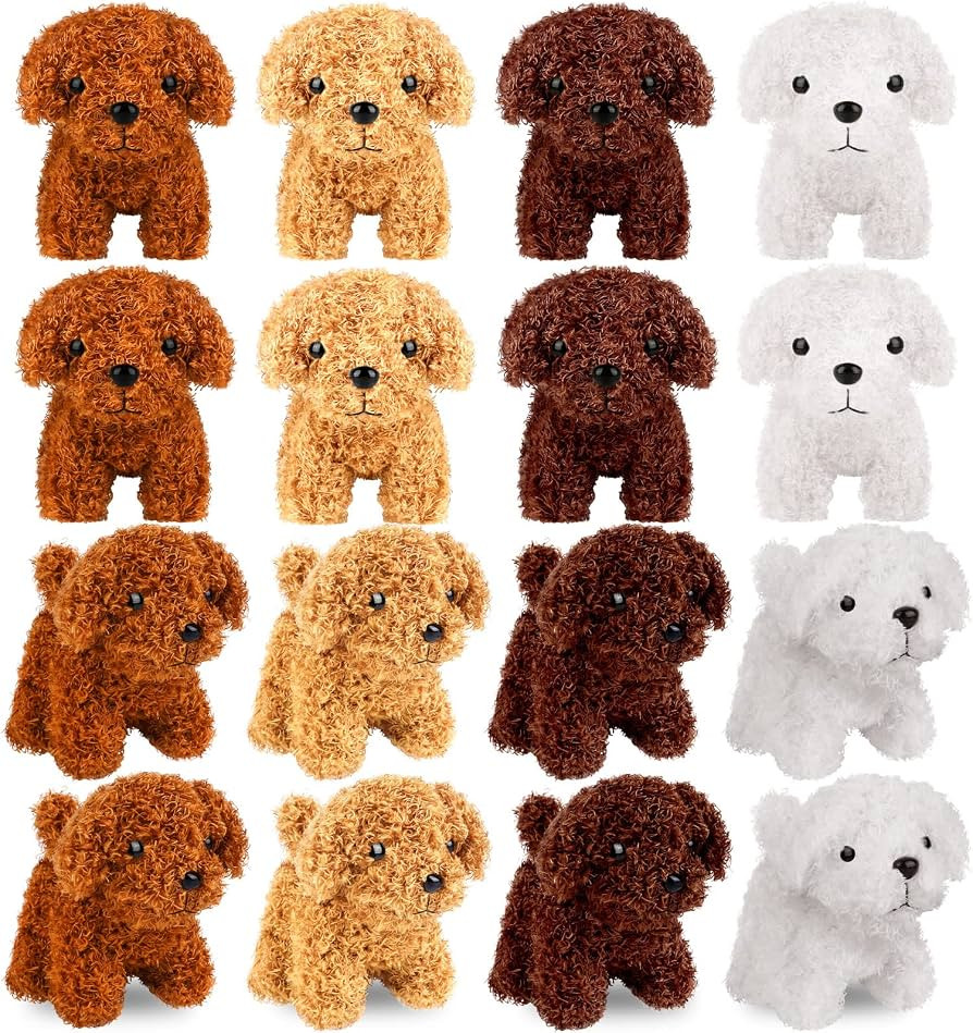 Elcoho 16 Pieces 4 Inches Mini Plush Dogs Stuffed Puppy Dog with Keychain Cute Stuffed Animal Toy... | Amazon (US)