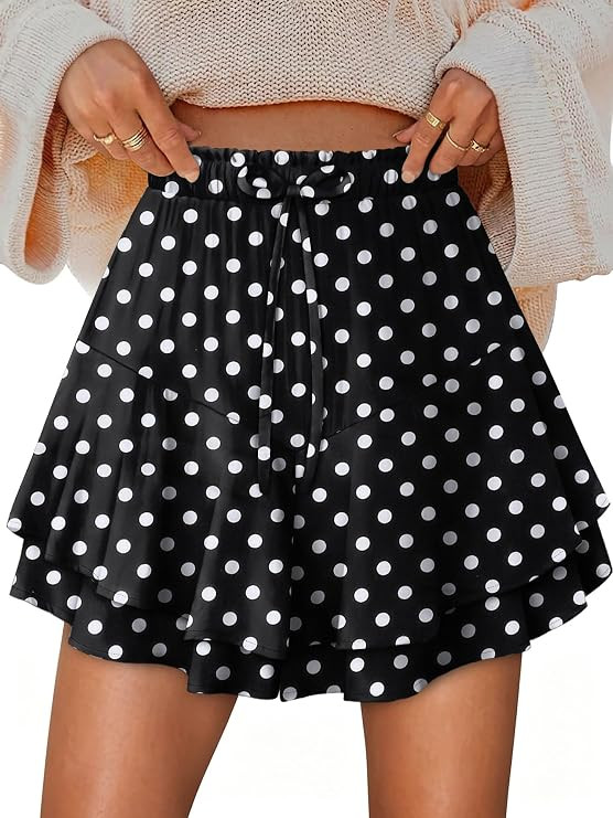 BETTE BOUTIK Flowy Shorts for Women Ruffle Skorts Cute Mini Skirt Country Concert Outfit Coastal ... | Amazon (US)