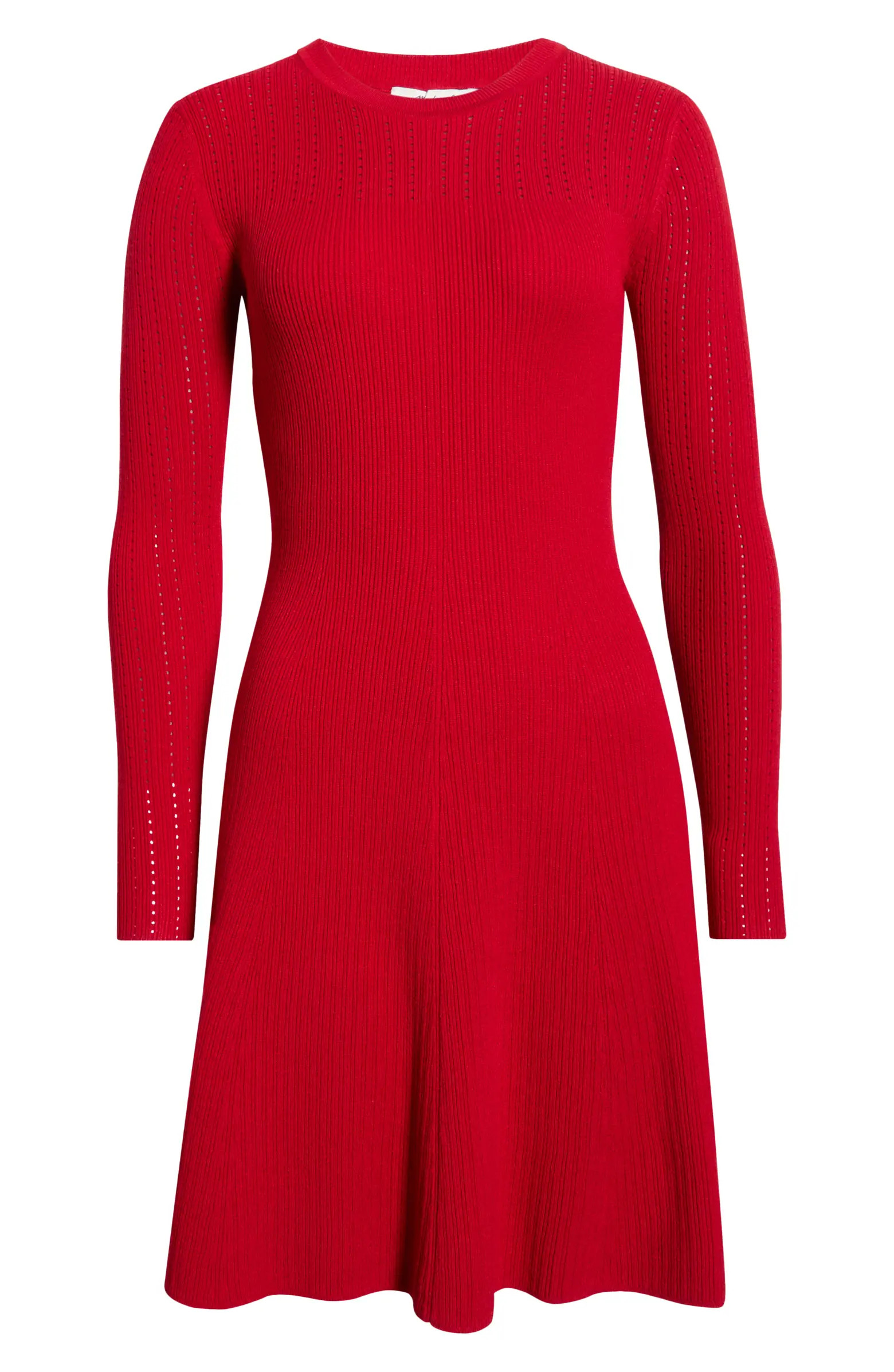 Tina Pointelle Sweater Minidress | Nordstrom
