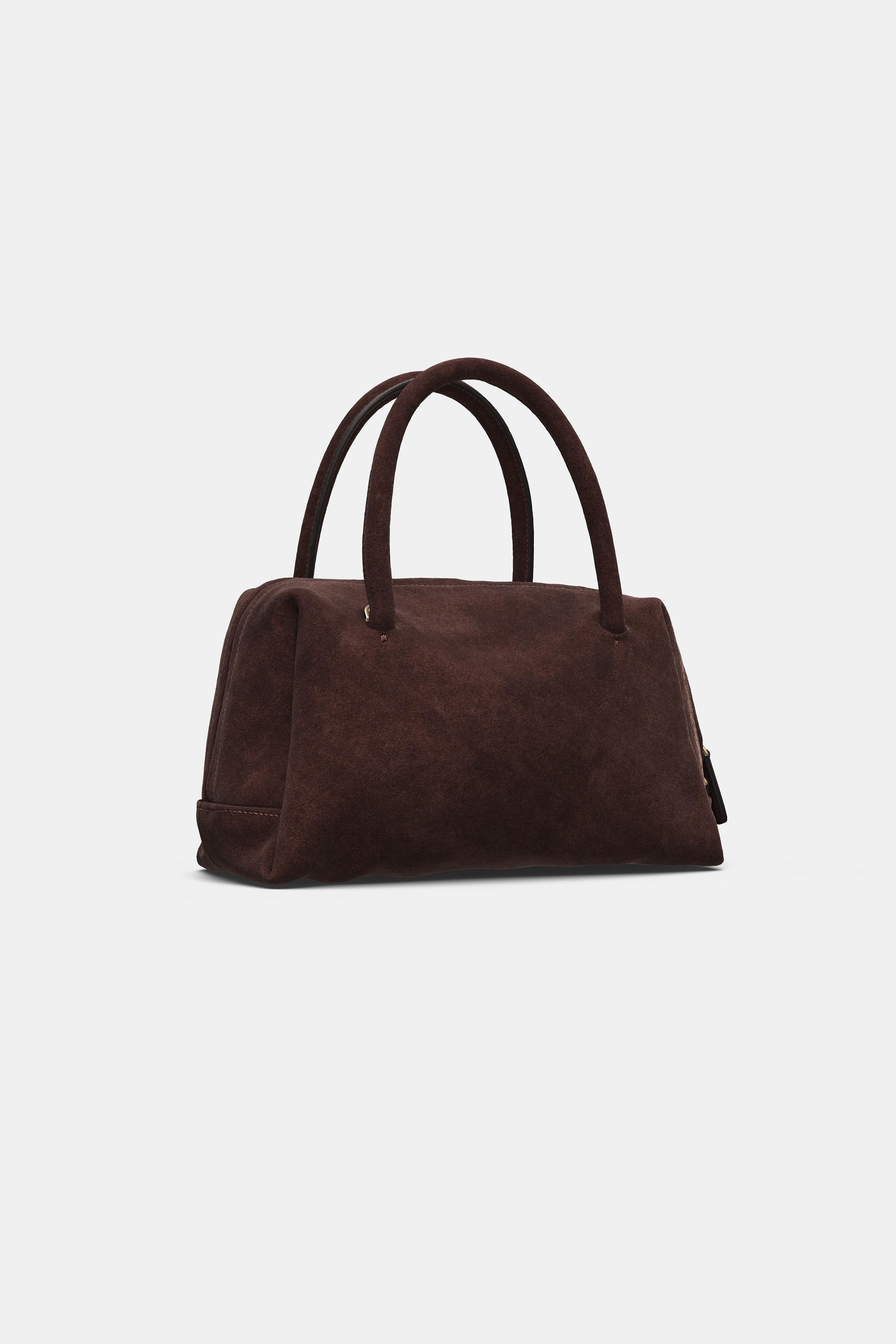 LEATHER BOWLING BAG | Zara US