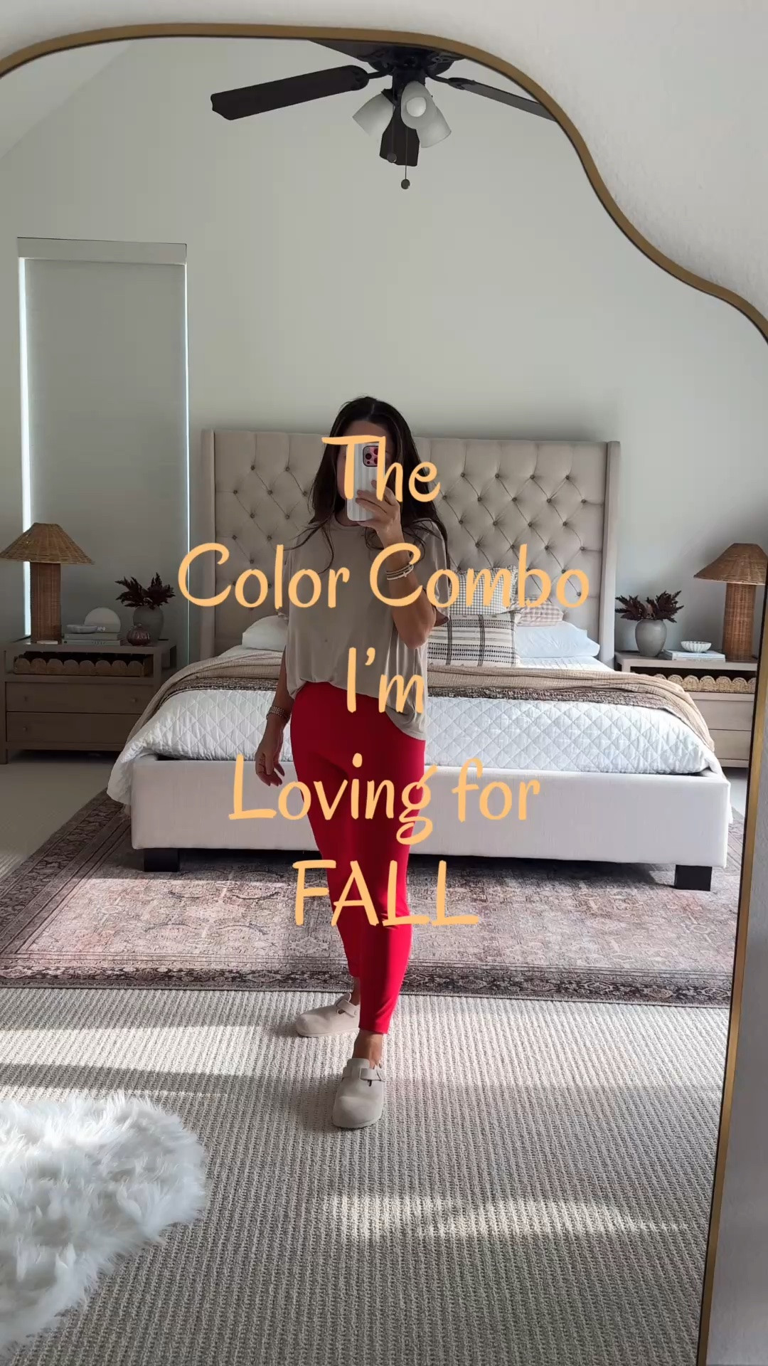 Casual fall outfit idea with the perfect pop of red ❤️ These red pants paired with an oversized khaki tee and neutral clogs make such an easy everyday outfit for transitioning into fall. I love this comfortable athleisure look for running errands, coffee runs, school drop-off or casual weekend wear. If you’re looking for red pants outfit ideas, casual women’s fall fashion or easy ways to add color to your wardrobe, this is such a good outfit formula. Linking my red pants, oversized tee, clogs and the rest of my outfit! Plus my other favorite activewear.

#LTKootd #LTKvlog #LTKActive