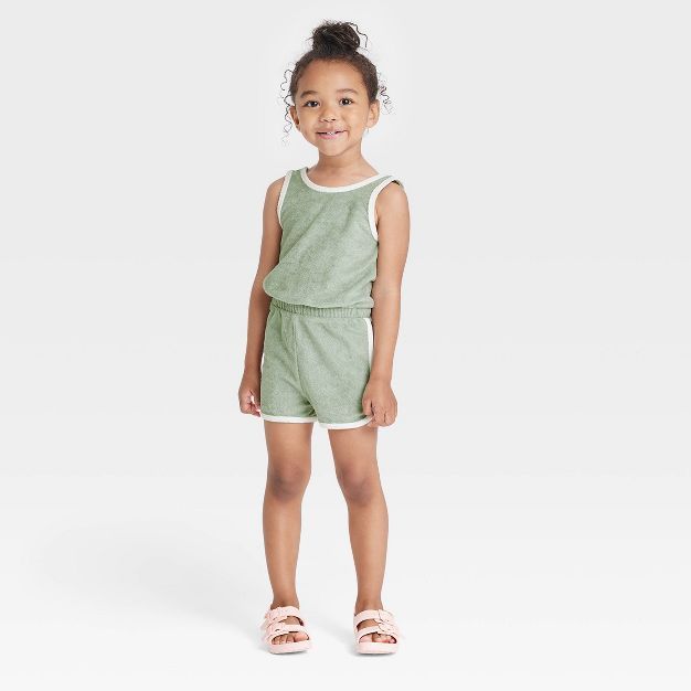 Toddler Girls' Romper - Cat & Jack™ Green | Target