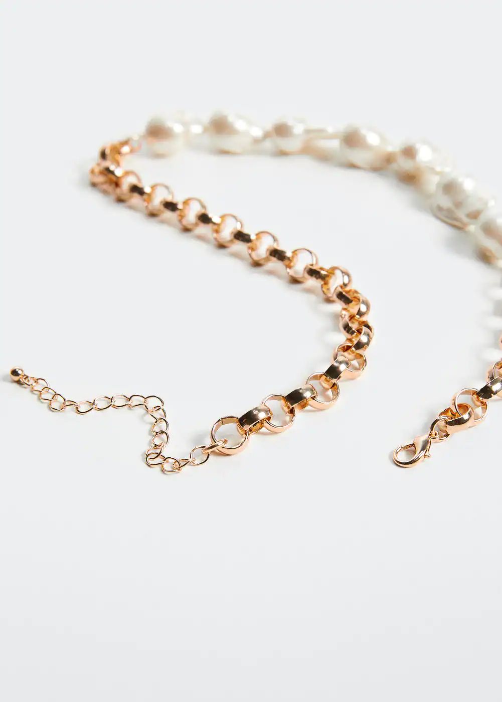Pearl chain necklace -  Women | Mango USA | MANGO (US)
