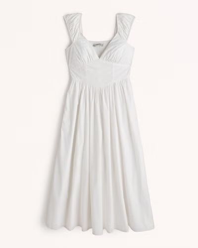 Cap Sleeve Corset Midi Dress | Abercrombie & Fitch (US)