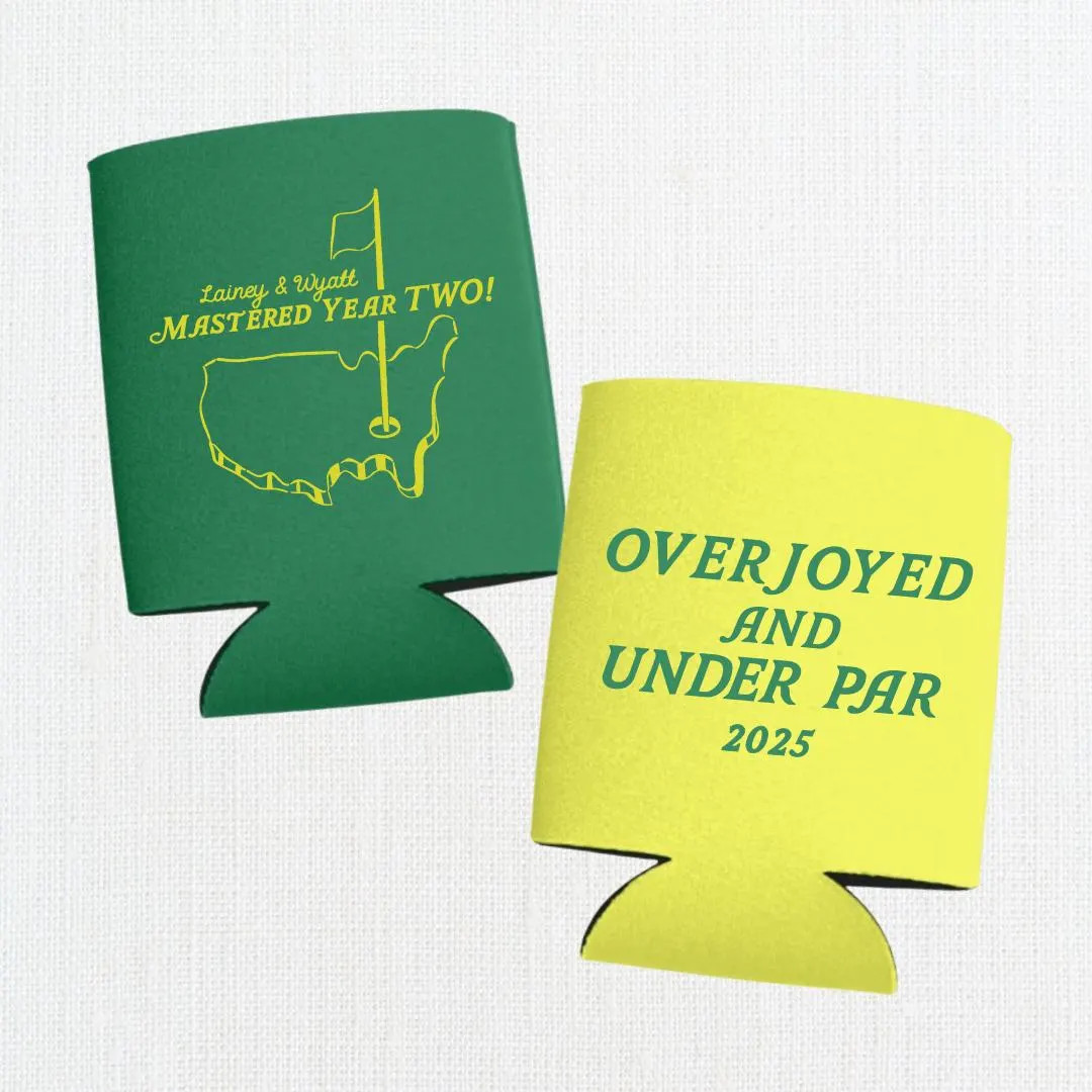 Masters Inspired Can Coolers, Let's Partee, Golf Theme Party Huggers, Can Koozies, Golf First Bir... | Etsy (US)