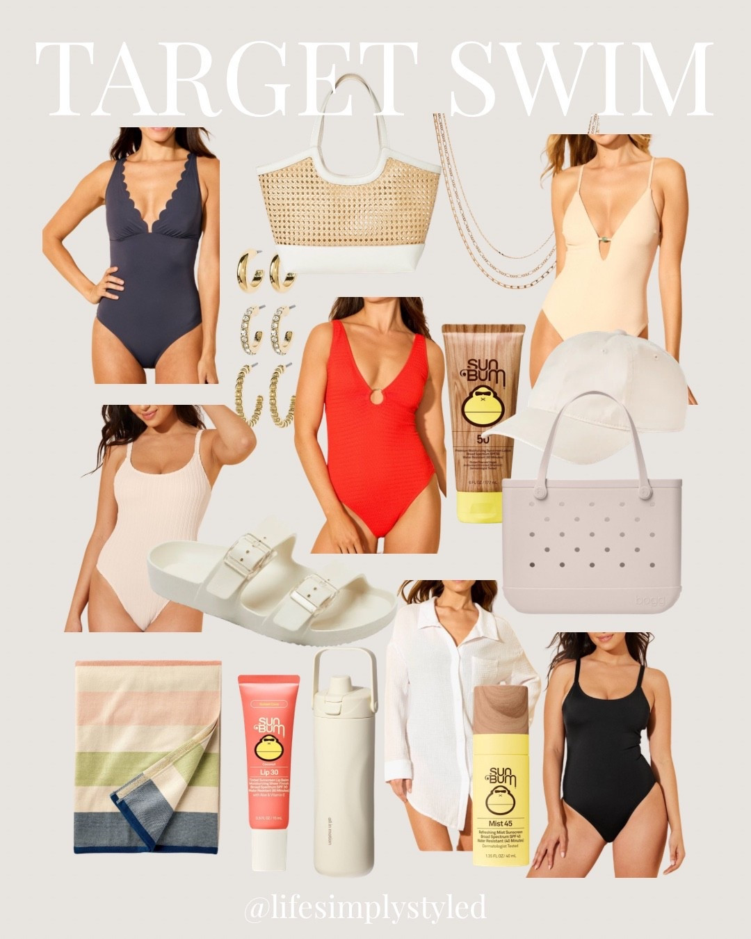 Target swim favorites lately ☀️🤍
Easy, neutral, and perfect for summer days.

#LTKSaleAlert #LTKSwim #LTKOver40