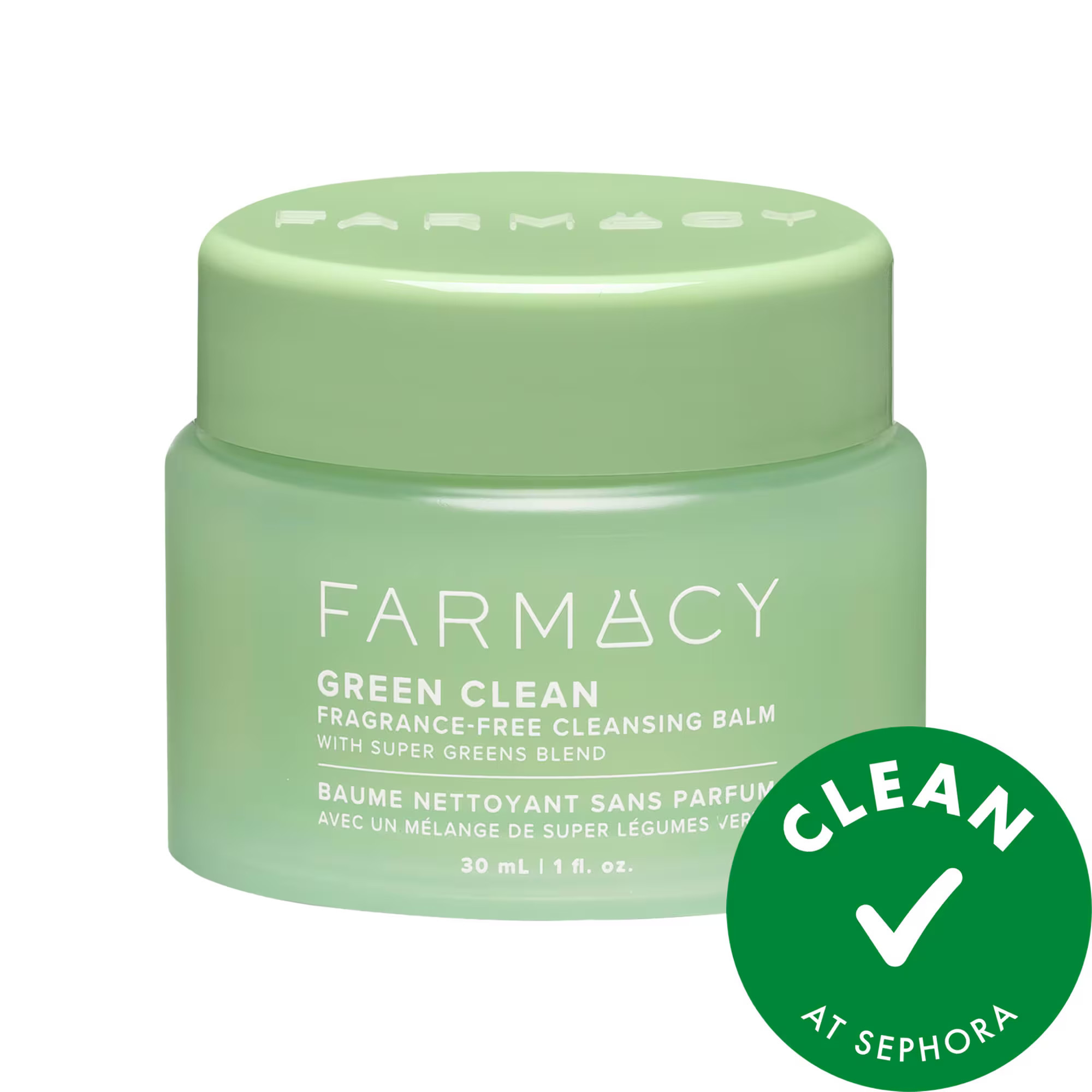 Farmacy Mini Green Clean Makeup Removing Cleansing Balm Fragrance-Free 1 oz / 30 mL | Sephora (US)