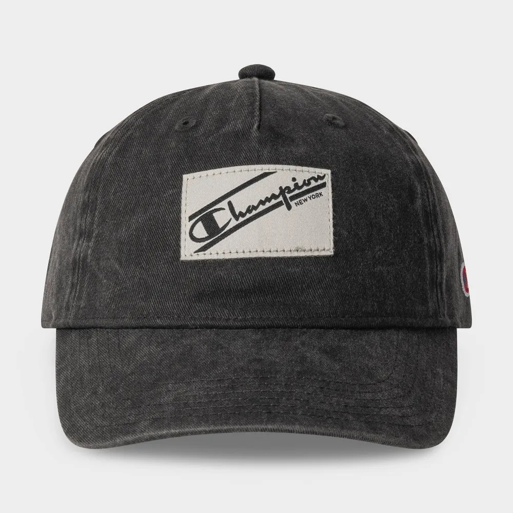 Champion Adult Pigment-Washed Twill Baseball Hat - Black | REBEL (formerly Rebelstork)