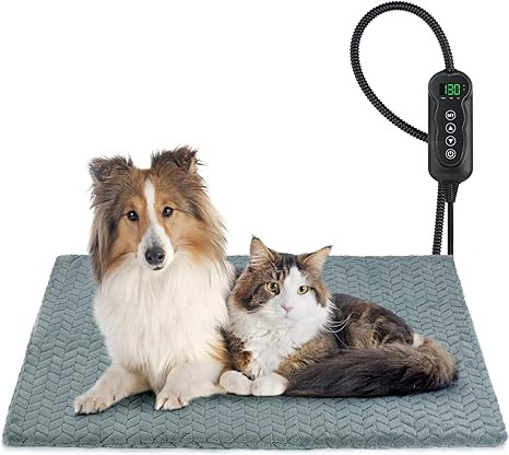 GASUR Heated Dog Bed, Waterproof Electric Dog Cat Heating Pad with Timer, Temperature Adjustable ... | Amazon (US)