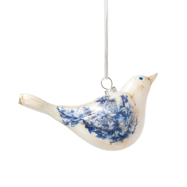 Delft Sparrow Ornament | Cailini Coastal
