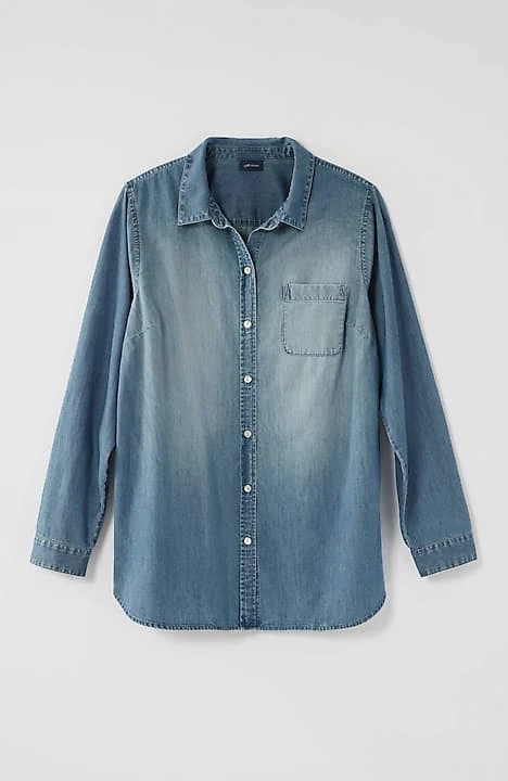 One-Pocket Button-Front Shirt | J. Jill