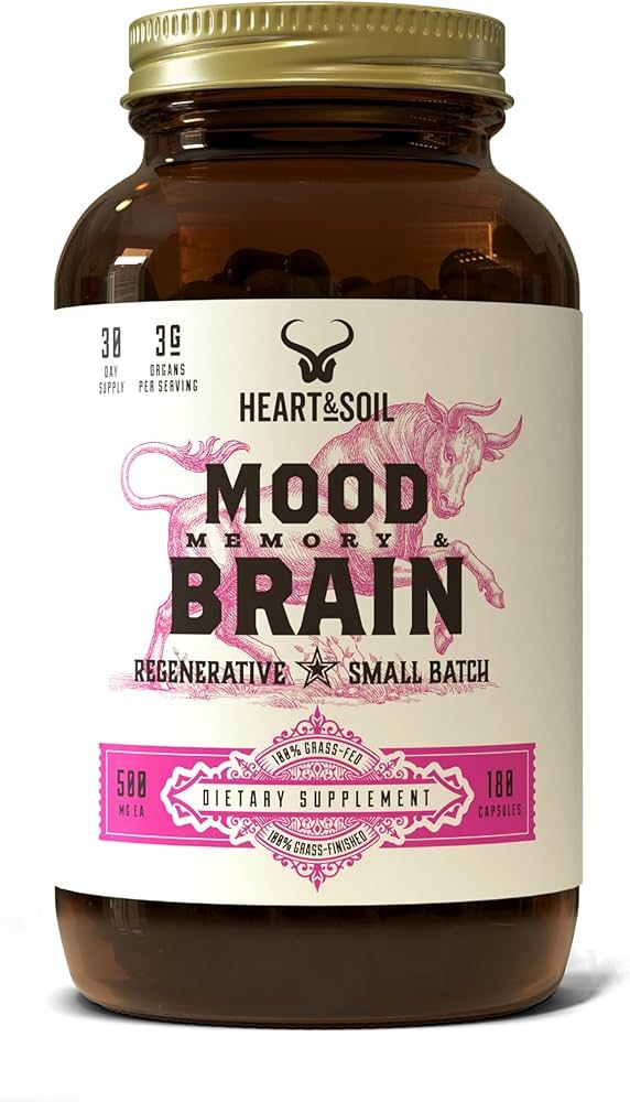 HEART & SOIL - Mood, Memory & Brain Supplement - Brain Support - Enriched with DHA/EPA, Choline, ... | Amazon (US)